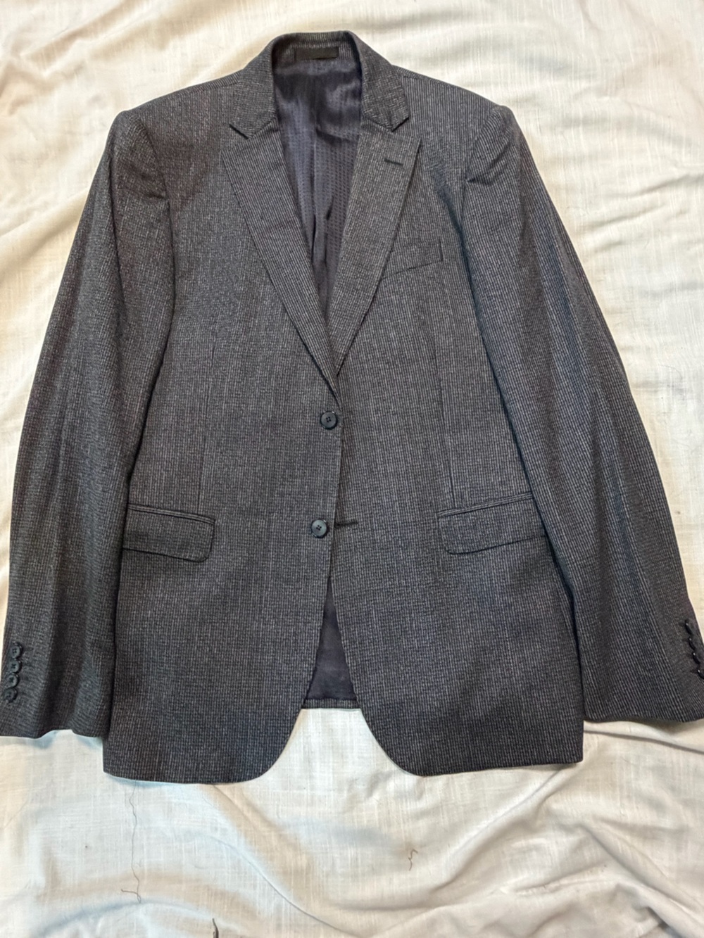Pal Zileri Lab Men's Charcoal Gray Two-Button Blazer 42r